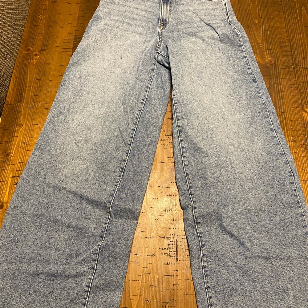 DKNY Denim Blue Wide Leg Jeans